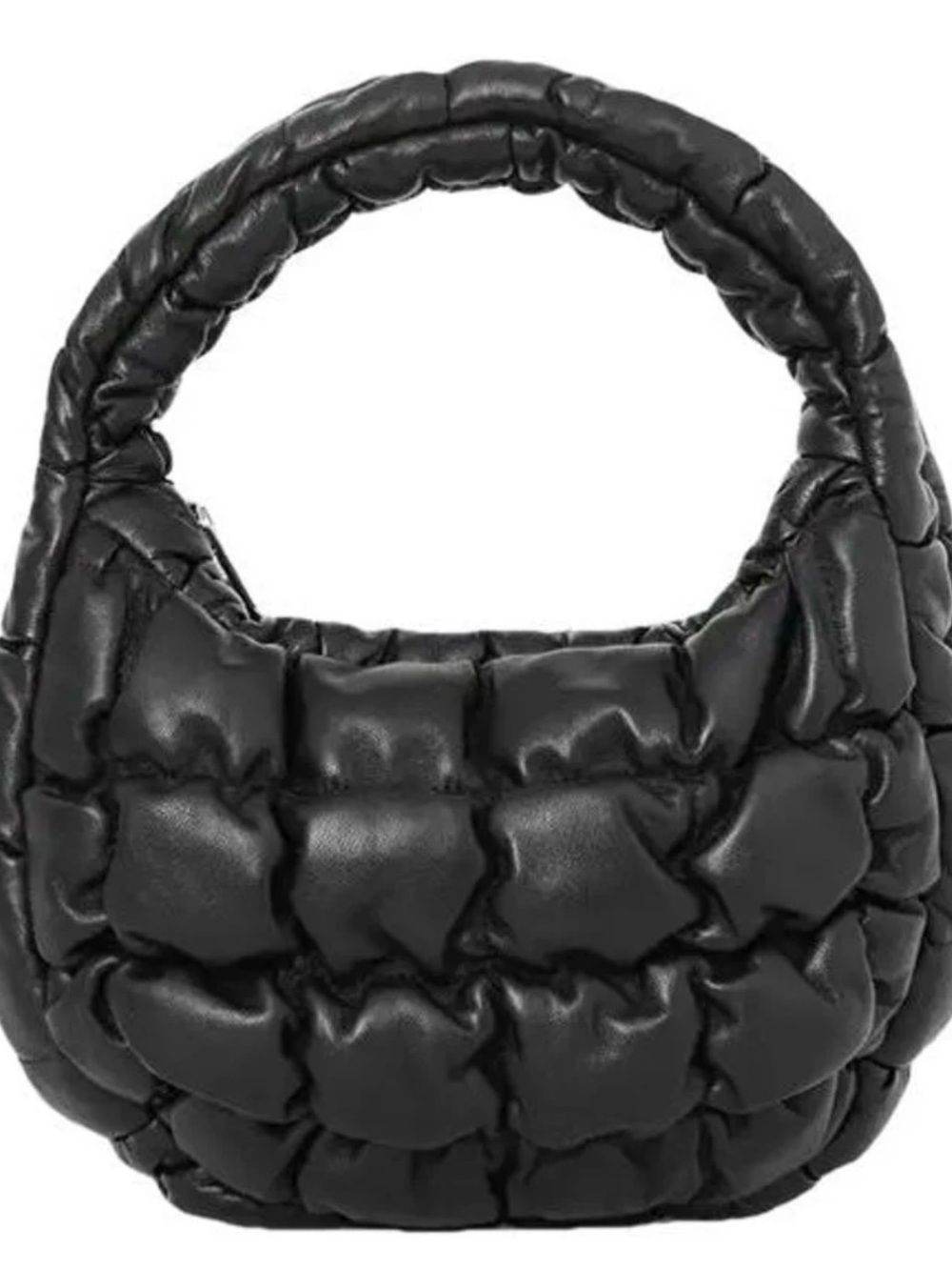 COS Black Quilted Puffer Hobo Bag - Unbranded